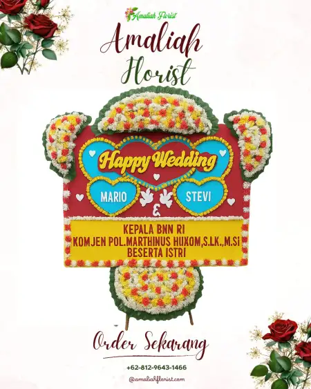 Papan Bunga Pernikahan Menggare